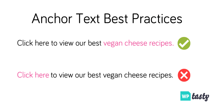 Anchor text is key to optimize internal links