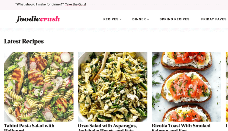 Foodie Crush is one of the most popular food blogs