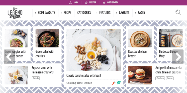 Neptune food blog theme