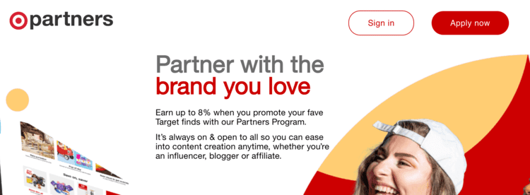 Target's affiliate program offers higher commission rates the more you sell.