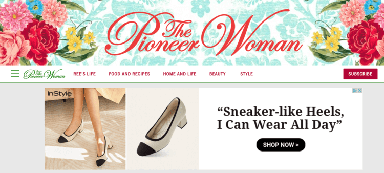 The Pioneer Woman is one of the best recipe websites