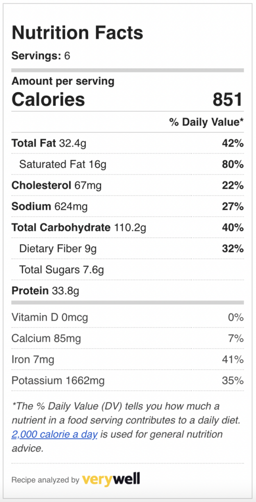 Verywell Fit is a nutrition facts calculator for recipes. 
