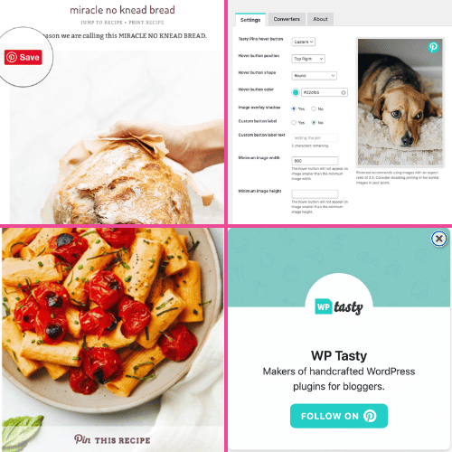 Want to add a Pinterest hover button to your website? Do it in one click with Tasty Pins!