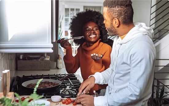 reader cooking a recipe